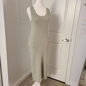Ribbed Maxi Dress in Sage